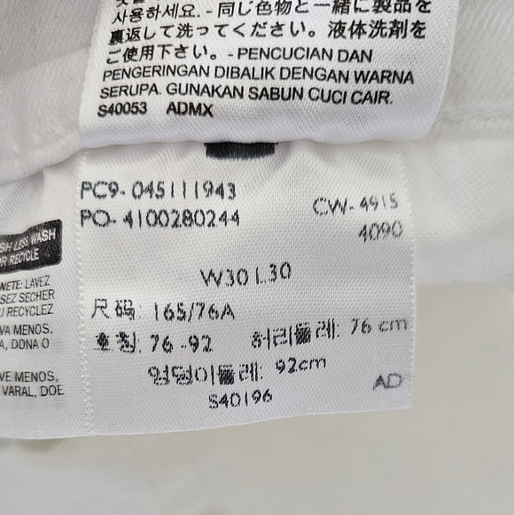 Levi's White Slim Stretch Jeans W30 X L30 - Picture 6 of 6